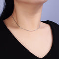 White Gold plated 1mm Dainty Box 16 Inches, 18 Inches Layering Chain Necklace | WA-1782 WA-1783 Clearance Pricing