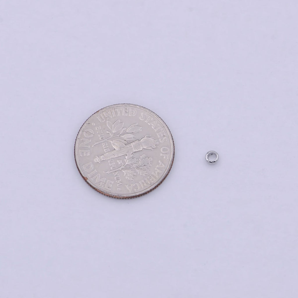White Gold plated 2.5mm Crimp Cover Beads Silver Supply Pack | K-208 - DLUXCA