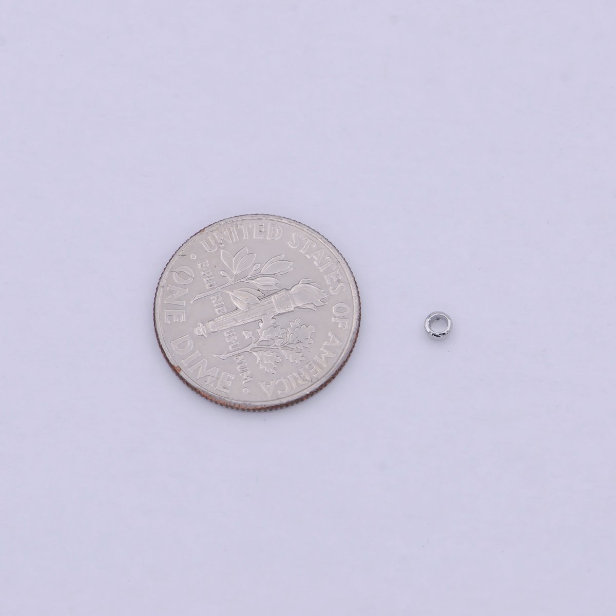 White Gold plated 2.5mm Crimp Cover Beads Silver Supply Pack | K-208 - DLUXCA
