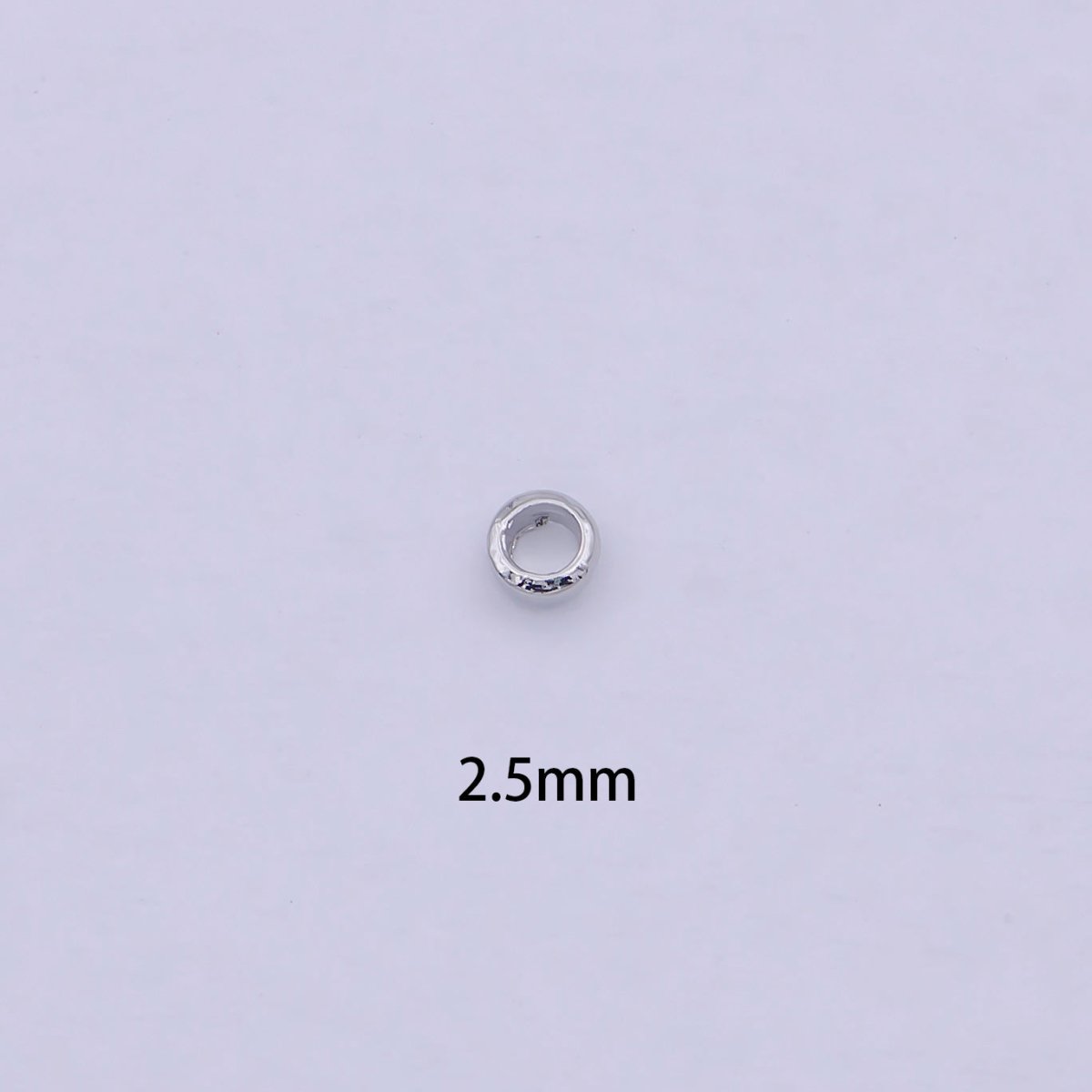 White Gold plated 2.5mm Crimp Cover Beads Silver Supply Pack | K-208 - DLUXCA