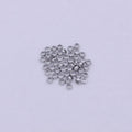White Gold plated 2.5mm Crimp Cover Beads Silver Supply Pack | K-208 - DLUXCA