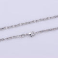White Gold plated 2.5mm Figure 8 Infinity Silver 20 Inch Layering Chain Necklace | WA-238 Clearance Pricing - DLUXCA