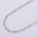 White Gold plated Chain Necklace, 17.7", 17.8", 19.6" Figaro Chains, 3.2mm, 3.3mm, 4.5mm Figaro Necklace w/ Lobster Clasps | CN-946, CN-947, CN-948  Clearance Pricing