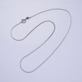 White Gold plated Dainty 1mm Box Chain 15.75 Choker Necklace with Spring Ring | WA-1737 Clearance Pricing - DLUXCA