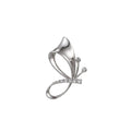 White Gold plated Micro Pave CZ Butterfly Pendant Charm, Butterfly Pendant Charm, White Gold plated Butterfly Pendant, For DIY Jewelry I-505 - DLUXCA