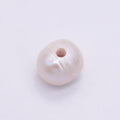White Ringed Baroque Button Freshwater Pearl Beads | P1759 - DLUXCA