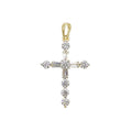 Wholesale 14K Gold plated Cross Pendant with Cubic Zirconia Crystal Rhinestones, Christian Pendant for Necklace Jewelry Making H-628 H-883 - DLUXCA