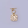 Wholesale CZ Gold Toggle Clasp OT Clasp Square Fancy Design Bulk Supply for Bracelet Necklace Component L-633 - DLUXCA