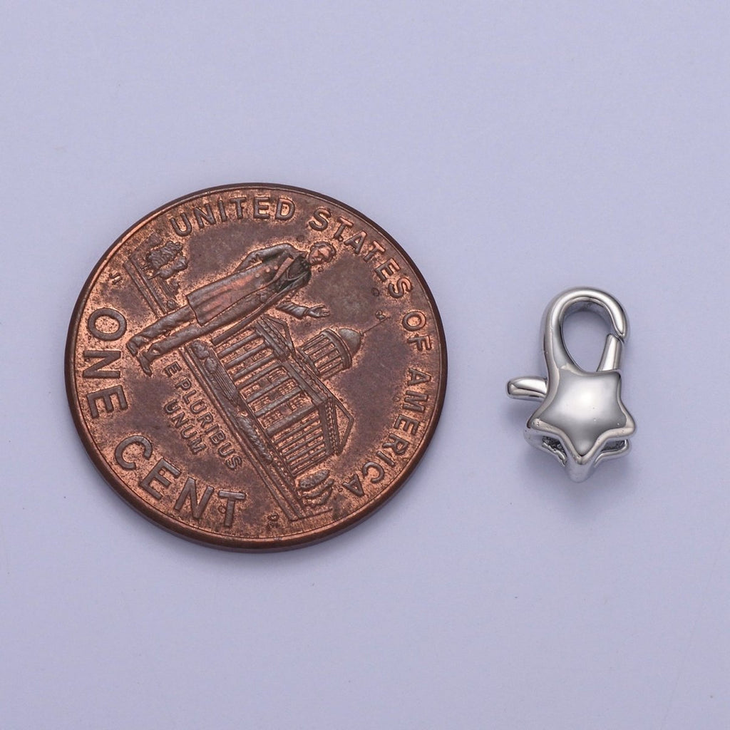 Wholesale Gold plated Star Lobster Clasp Tiny Star Trigger Clasp – Celestial Lobster Claw for Jewelry Making Supplies L-652 L-653 - DLUXCA