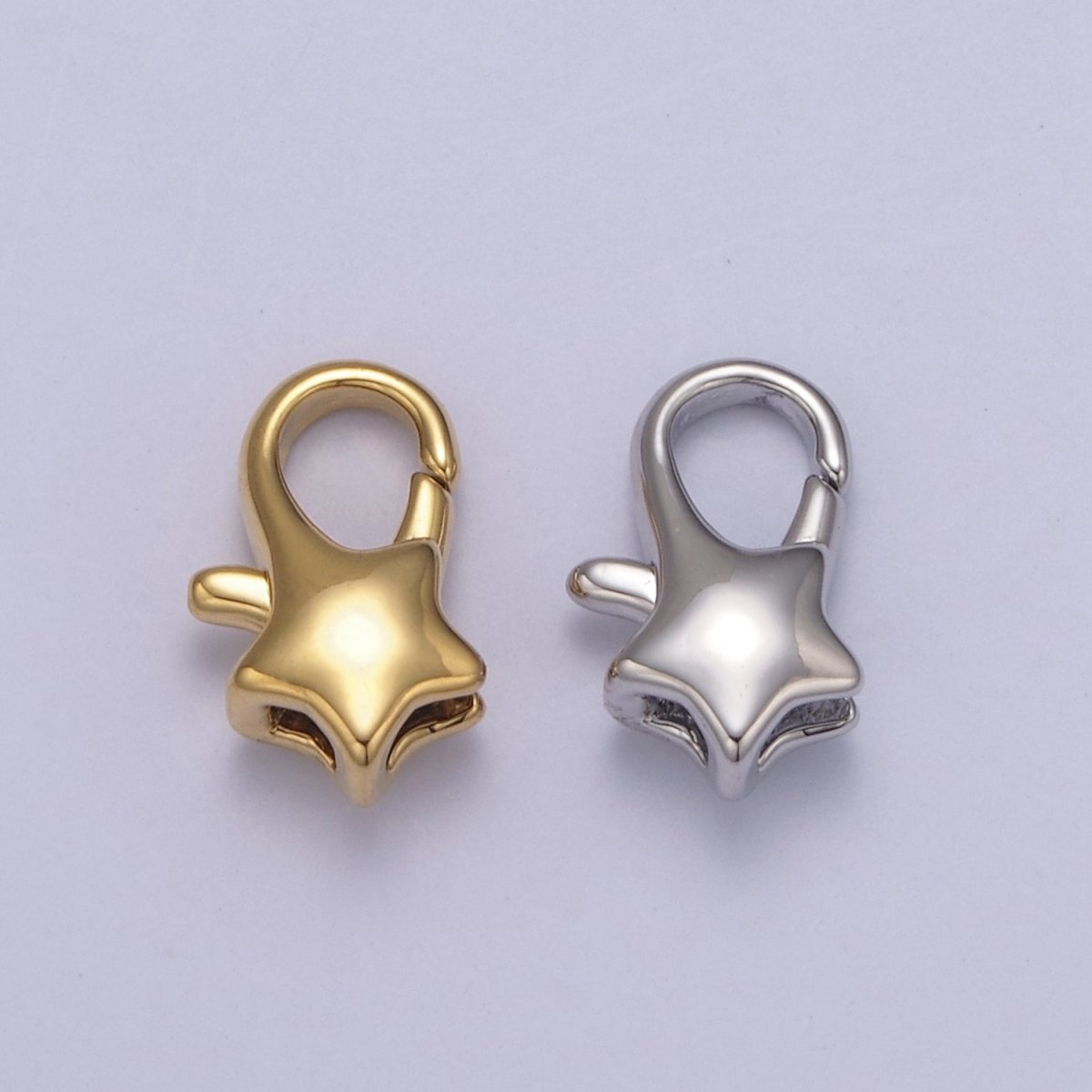 Wholesale Gold plated Star Lobster Clasp Tiny Star Trigger Clasp – Celestial Lobster Claw for Jewelry Making Supplies L-654 L-655 - DLUXCA