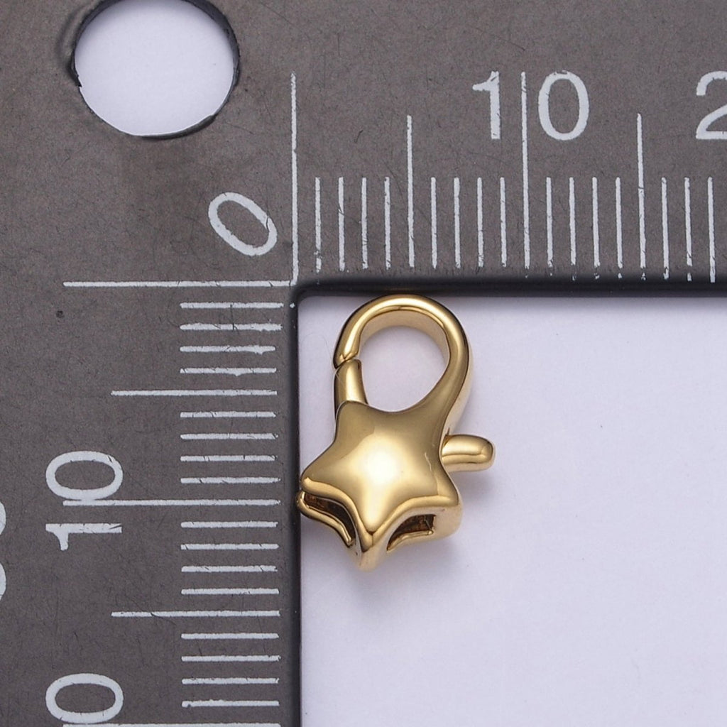 Wholesale Gold plated Star Lobster Clasp Tiny Star Trigger Clasp – Celestial Lobster Claw for Jewelry Making Supplies L-654 L-655 - DLUXCA