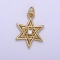 Wholesale Gold Star of David Charms, Jewish Charm, Religious N-337 - DLUXCA
