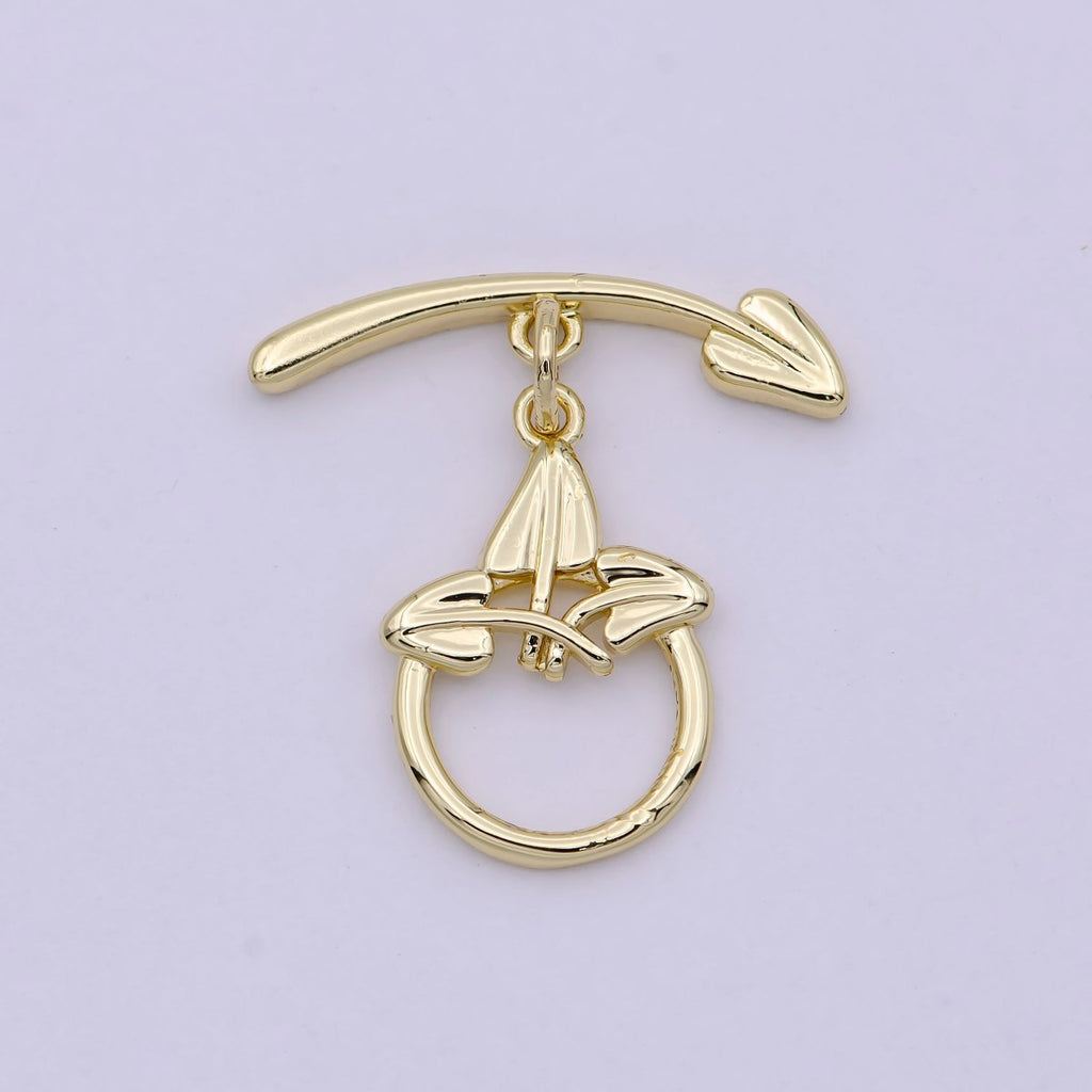 Wholesale Gold Toggle Clasp, Arrow OT Clasp Fancy Design OT Clasp Bulk Supply for Bracelet Necklace Component L-628 - DLUXCA