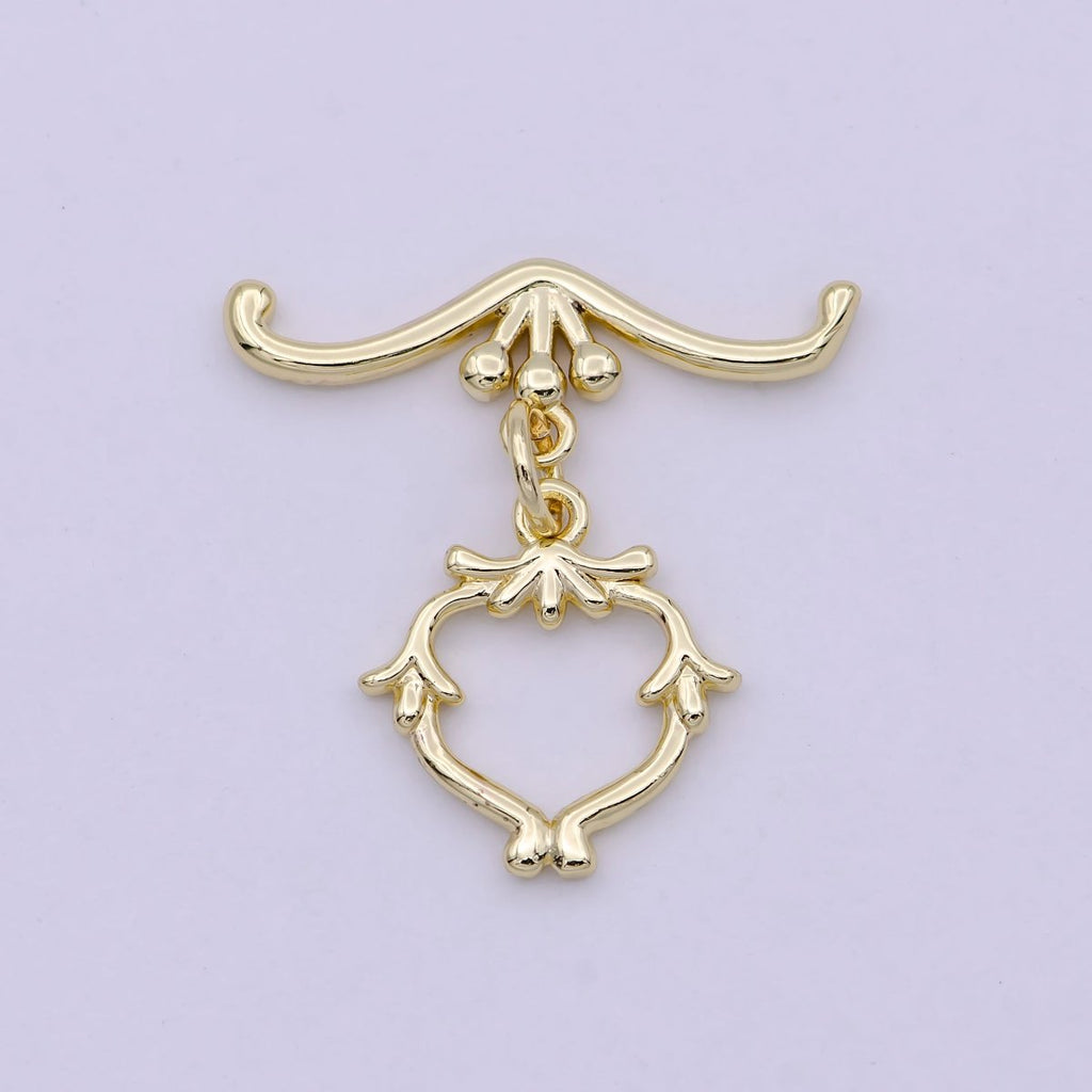 Wholesale Gold Toggle Clasp, Gold OT Clasp Fancy Design OT Clasp Bulk Supply for Bracelet Necklace Component L-619 - DLUXCA