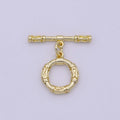 Wholesale Gold Toggle Clasp, OT Clasp Fancy Design OT Clasp Bulk Supply for Bracelet Necklace Component L-629 - DLUXCA
