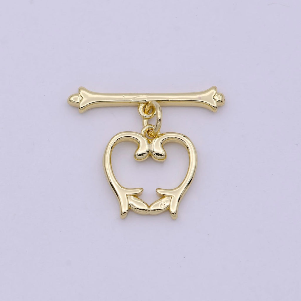 Wholesale Gold Toggle Clasp, Vintage OT Clasp Fancy Design OT Clasp Bulk Supply for Bracelet Necklace Component L-626 - DLUXCA