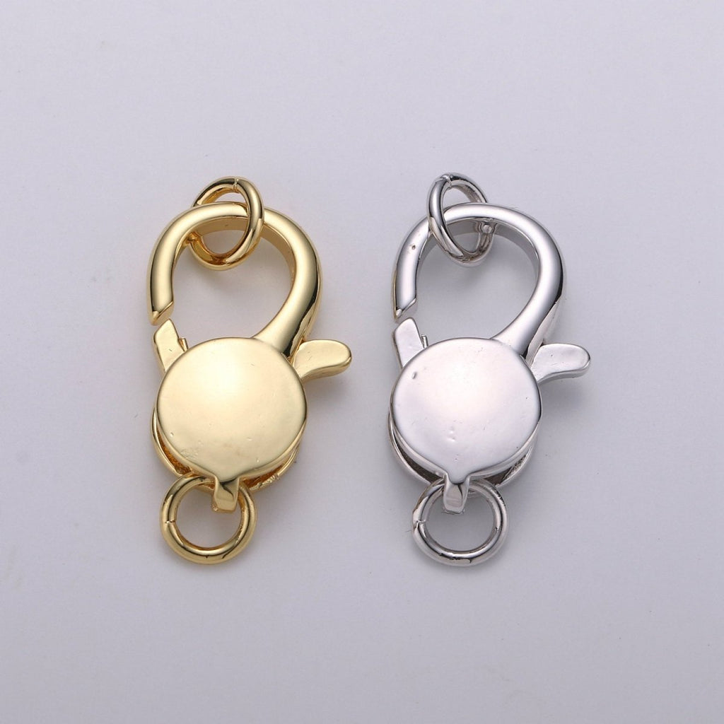 Wholesale Lobster Clasp 14k Gold plated, Lobster Claw with Jump Ring for Jewelry Necklace Bracelet Anklet Making, Size 26mmx13mm K-835 K-836 - DLUXCA