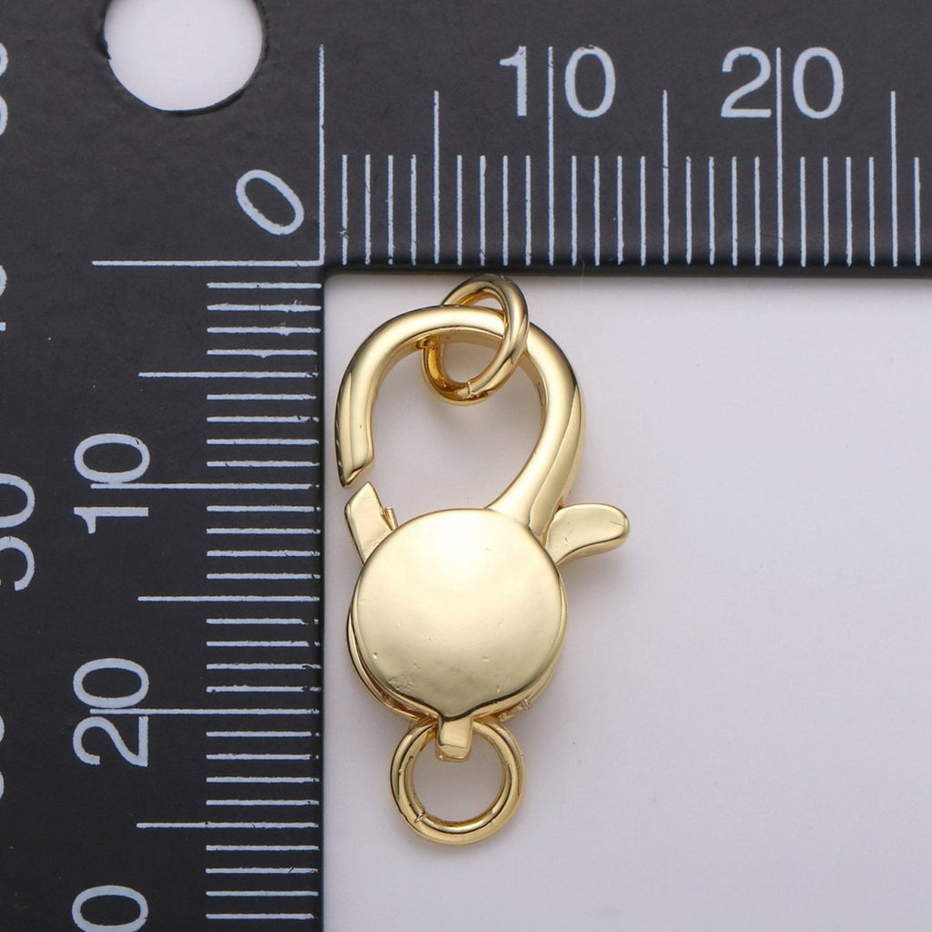 Wholesale Lobster Clasp 14k Gold plated, Lobster Claw with Jump Ring for Jewelry Necklace Bracelet Anklet Making, Size 26mmx13mm K-835 K-836 - DLUXCA