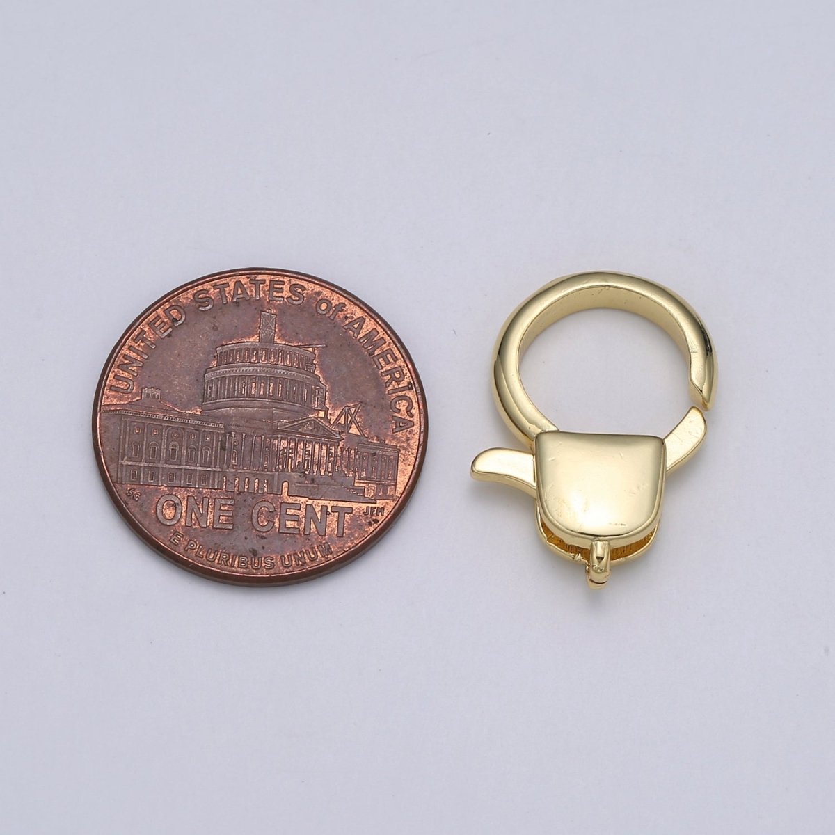 Wholesale Lobster Clasp 24k Gold Circle Head Lobster Claw for Jewelry Making, Size Option 19.3MMX13.3MM L-175 - DLUXCA