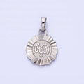 Wholesale Silver Arabic Text Medallion Pendant, Allah Moslem God Pendant for Necklace Bracelet Making AA241 - DLUXCA