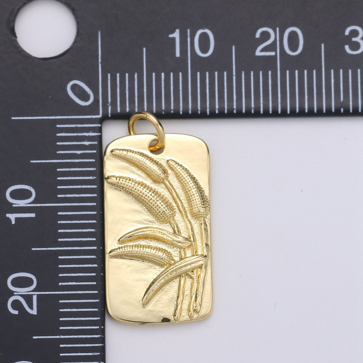 Wild Flower Charms, Gold Flower Pendant, Dainty Flower Charm, Small Tag Charm for Necklace Floral Flower Jewelry in 14k gold plated D-752 - DLUXCA