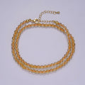 Yellow Quartz Bead Necklace for Layering Jewelry | WA-877 Clearance Pricing - DLUXCA