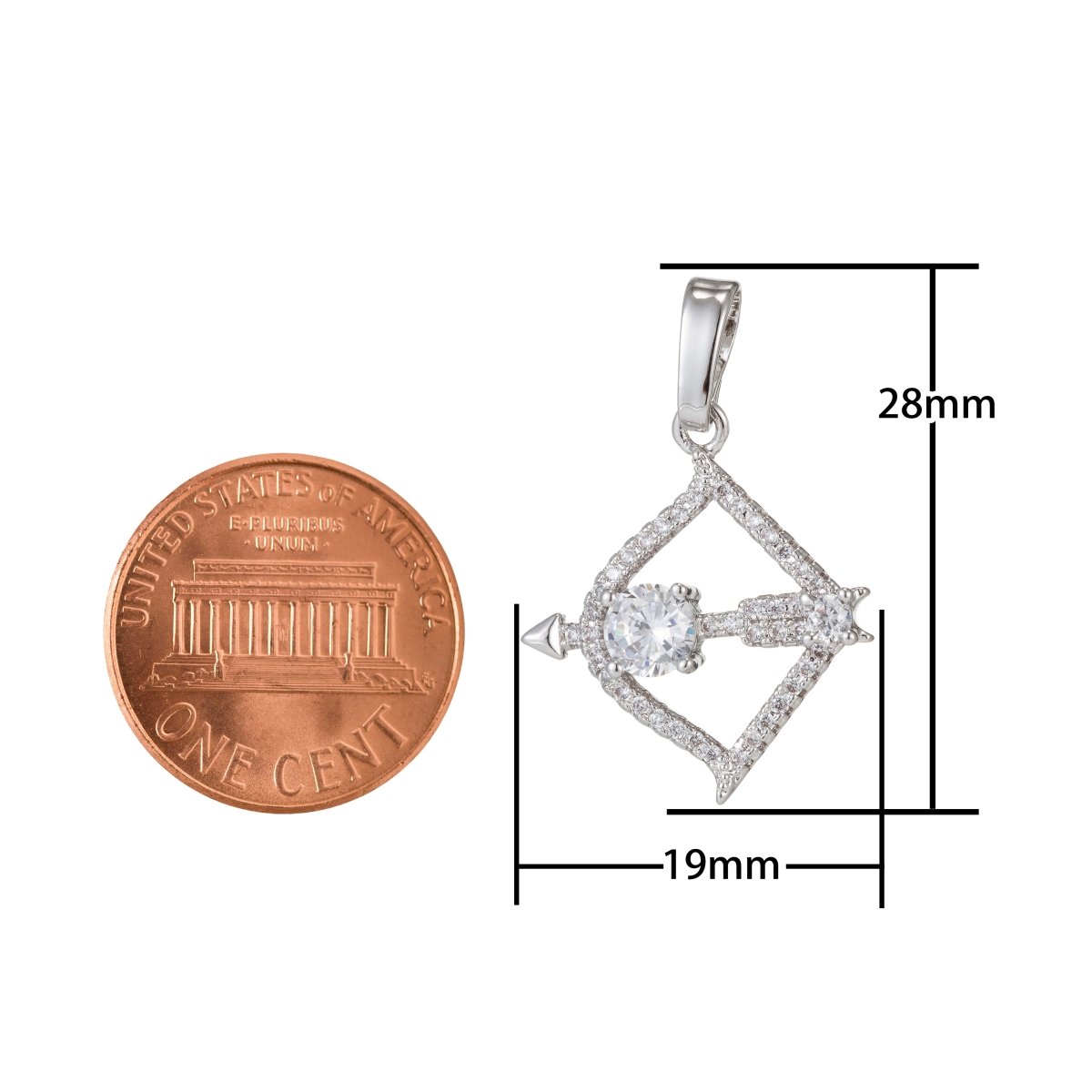 Zodiac Sign Aries Taurus Gemini Cancer Leo Virgo Libra Scorpio Sagittarius Capricorn Aquarius Pisces Gold plated Silver Cubic Zircon Crystal Pendants I-551~I-562
