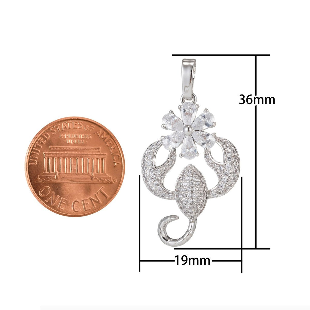 Zodiac Sign Aries Taurus Gemini Cancer Leo Virgo Libra Scorpio Sagittarius Capricorn Aquarius Pisces Gold plated Silver Cubic Zircon Crystal Pendants I-551~I-562